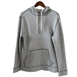 Rails Men's Smith Hooded Pullover Sweatshirt In Cream & Navy Stripe Size S